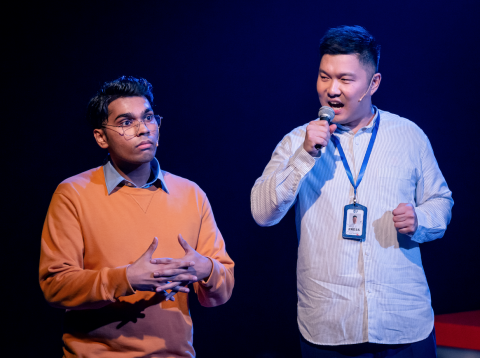 Photo credit: Poh Yu Khing, Courtesy of Esplanade – Theatres on the Bay Image of cast members Fahim and Mitchell