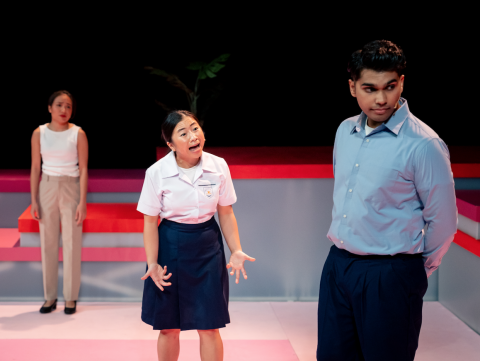Photo credit: Poh Yu Khing, Courtesy of Esplanade – Theatres on the Bay Image of cast members Sofie, Cheryl and Fahim
