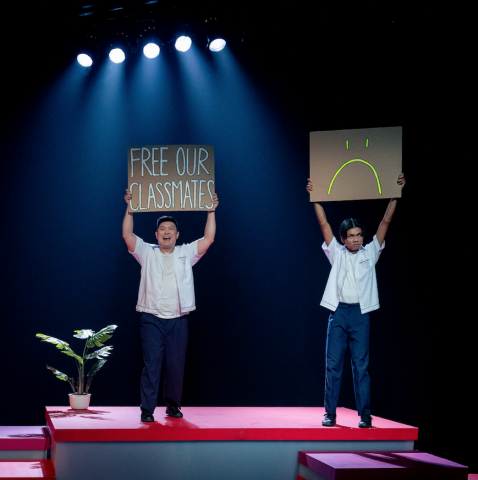 Photo credit: Poh Yu Khing, Courtesy of Esplanade – Theatres on the Bay Image of cast members Mitchell and Rino