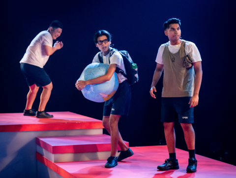 Photo credit: Poh Yu Khing, Courtesy of Esplanade – Theatres on the Bay Image of cast members, Mitchell, Rino and Fahim